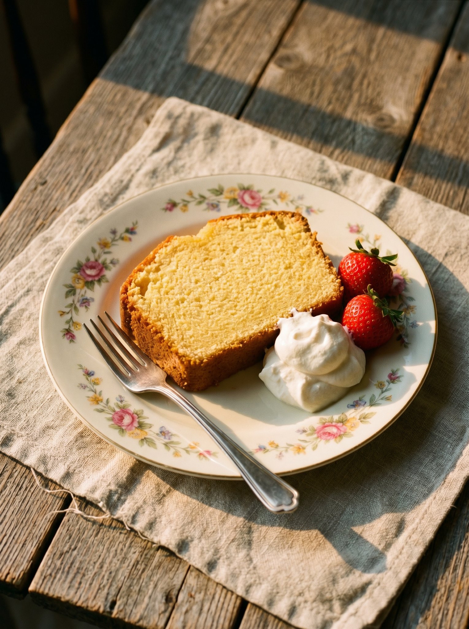 Slice of Granny Val&rsquo;s homestyle pound cake